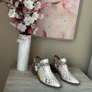 Snake print cowgirl booties